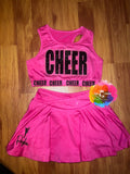 Cheer Glitter Rhinestone Skirt Set