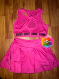 Cheer Glitter Rhinestone Skirt Set