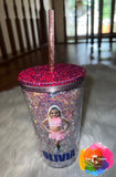 Rhinestone Glitter Custom 16 oz Double Wall Tumblers