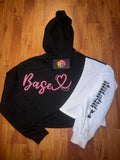 Black and White Crop Hoodie