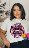Cheer Mom Pink Cheetah Tee