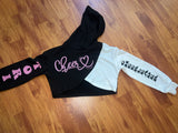 Black and White Crop Hoodie