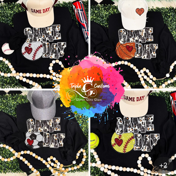 Game Day Sports Leopard Sequin Sweatshirts