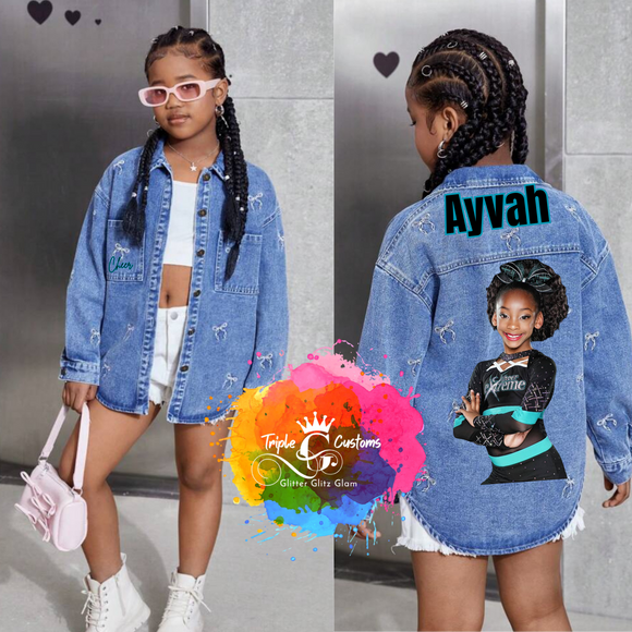 Vintage Bow Jean Photo Top