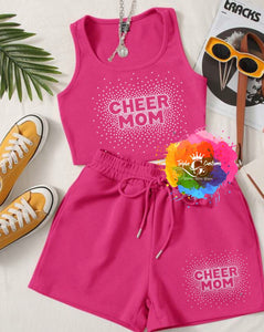 Cheer Mom Bling Set: Tank and Shorts