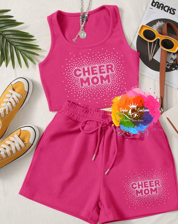 Cheer Mom Bling Set: Tank and Shorts