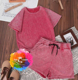 Cheer Mom Acid Wash Set