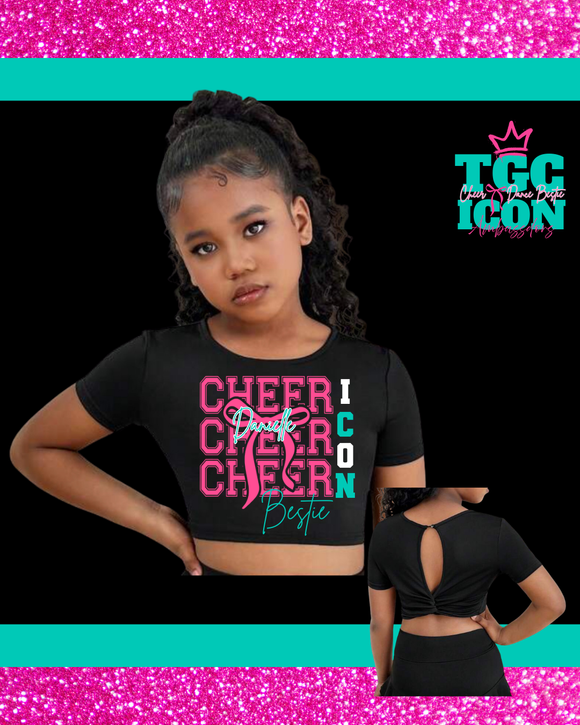 Cheer Bestie ICON Ambassador Twist Back Crop