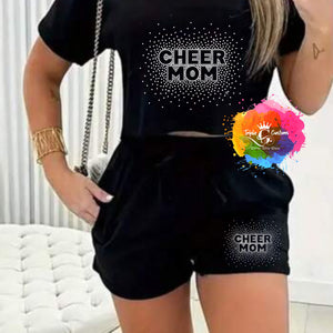 Cheer Mom Bling Set: T-Shirt and Shorts