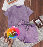 Cheer Mom Acid Wash Set