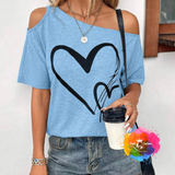 Cheer Mom Heart Off The Shoulder