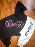 Black and White Crop Hoodie
